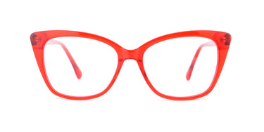 Women Urban Eyeglasses: Pat - Red -SpaceSMART Eye Clinic (Front View)